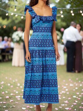 borgo de nor daniela floral midi dress Borgo De Nor | Dresses | Borgo De Nor Daniela Floral Midi Dress Size Uk 8  Us 4